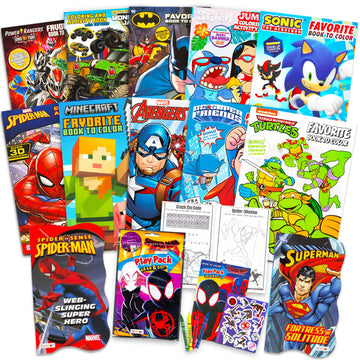 Bulk Superhero Coloring Books Bundle