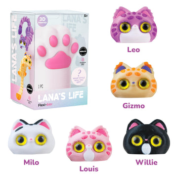 Lana's Life 3D Printed Flexi-Kitty Blind Box Cat Paw (White) - 1 Individual White Cat Paw Containing 1 Randomly Assorted Collectible 3D Printed