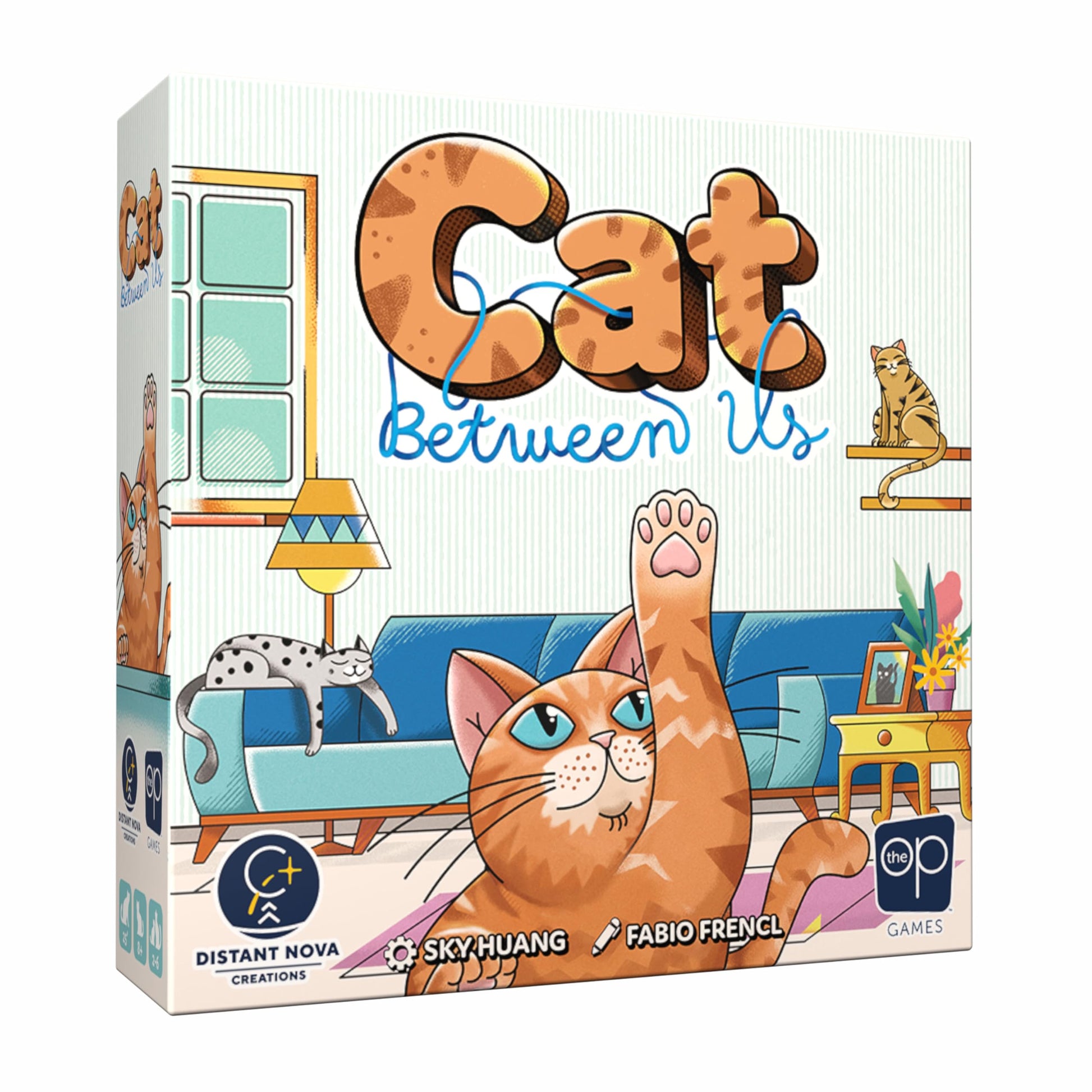 Cat Between Us, A Quirky Fun Strategic Card Game of Attracting a Playful Cat with Toys, Easy to Learn, Unexpected Deep Strategy, Quick Play for 2-6