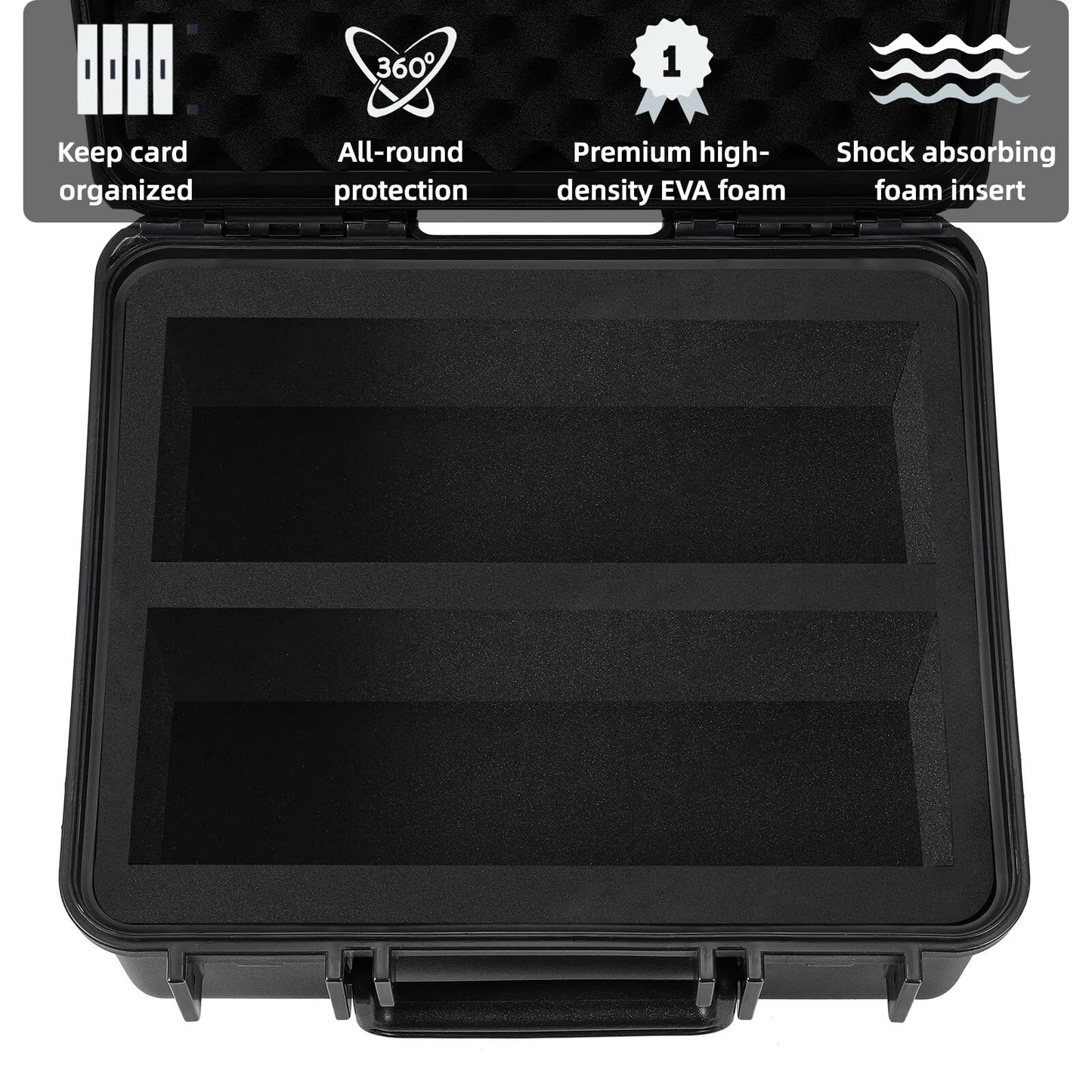 WPGEAR Toploader Storage Box for 3" x 4" 35PT Rigid Card Holder, Trading Card Organizer Case Holds 300+ Top Loaders, Fit Sports Card with One Touch