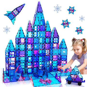 NVHH Magnetic Tiles Kids Toys for 3 4 5 6 7 8+ Year Old Boys Girls Toys Castle Princess Magnetic Building Blocks Educational Toddler Gifts Toy Age 2-4