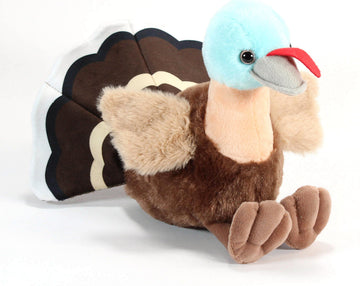 The Petting Zoo Turkey Stuffed Animal Plushie, Gifts for Kids, Wild Onez Wildlife Animals, Turkey Plush Toy 9 inches