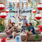 Gone Fishing Party Decorations Kit Include Hanging Banner Swirl Balloons (Gone Fishing)