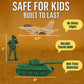 Liberty Imports Army Men Toy Soldiers Playset Bucket - WWII Action Figures with Military Vehicles, Accessories & Flags - Kids Imaginative Battle Toy