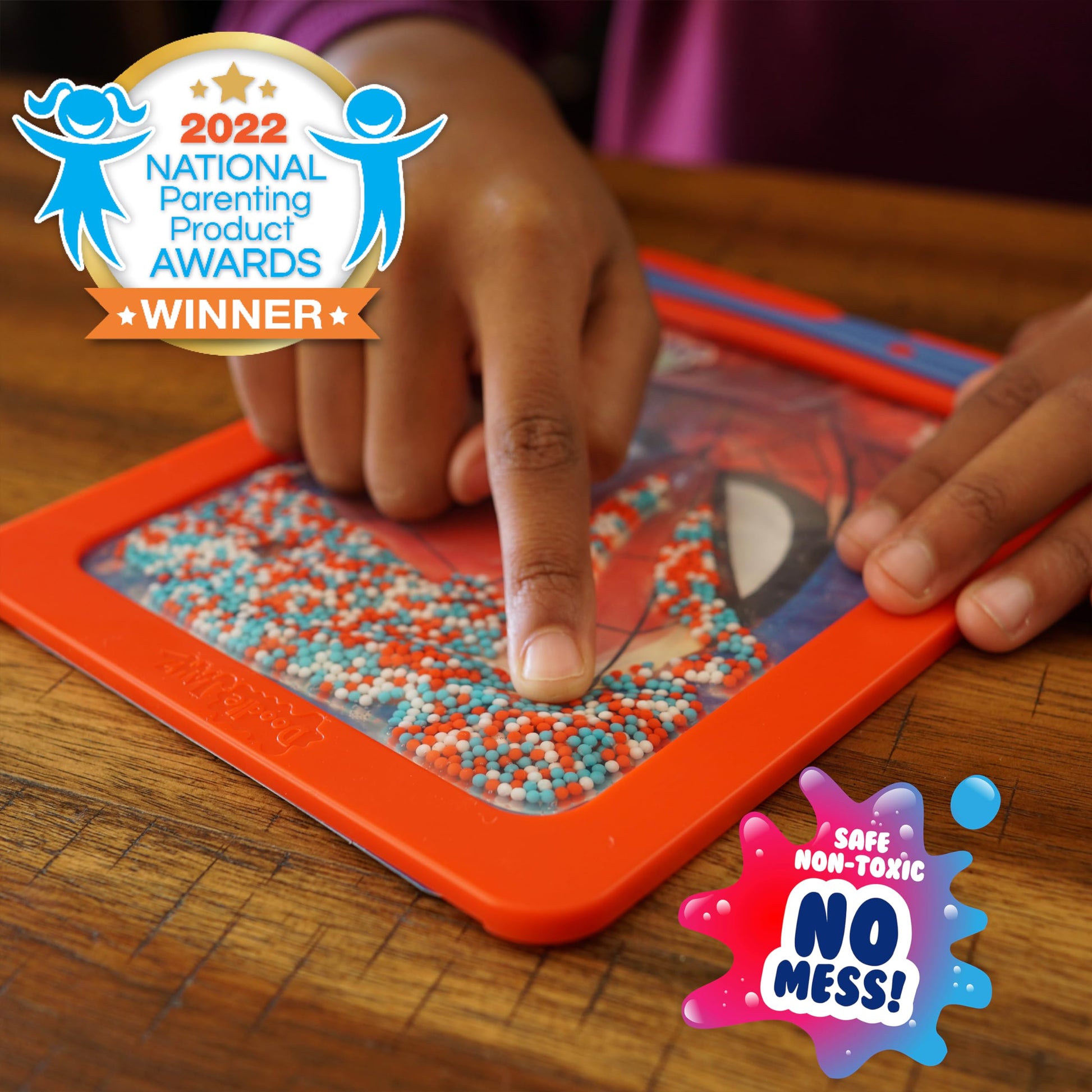 Sky Castle DoodleJamz Marvel JellyPics Sensory Drawing Pads Filled with Non-Toxic Squishy Beads and Gel - Includes Stylus,Removable 2-Sided Emoji
