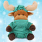 DolliBu Moose Doctor Plush Toy - Super Soft Moose Doctor Stuffed Animal Dress Up with Cute Uniform and Cap Outfit - Fluffy Toy Plush Gift for Doctor