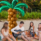 12 Pieces Large Palm Tree Leaves Balloons, Green Foil Mylar Coconut Tree Leaves Balloons for Birthday Baby Shower Decorations Hawaiian Luau Aloha