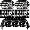 41Pcs 12th Birthday Decorations for Boys Girls,Black Bruh Im Happy 12 Birthday Tableware Set Include Black Plates and Napkins Party Supplies with 12