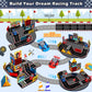 Magnetic Tiles Road Set | Magnet Tiles Race Track, Magnetic Car Racing Tile for Kids Ages 4-8 5-7, Magnetic Tile Rails Building Toys STEM Learning