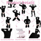 30 Pcs Funny Dancer Hanging Swirls Decoration, Muscle Man Silhouette Ceiling Ornaments with Pink Foil Swirls for Bachelorette Party, Girls Night Out