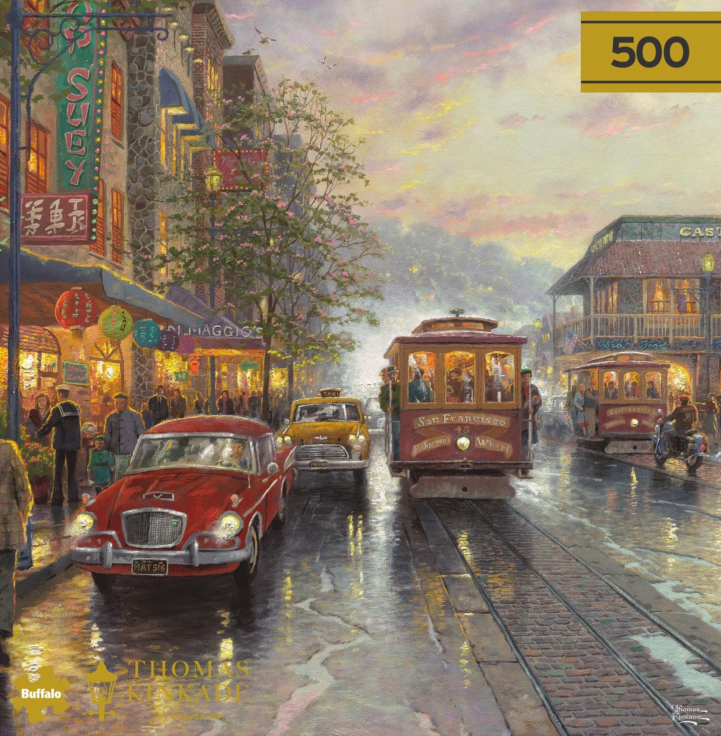 Thomas Kinkade Gold City by the Bay - 500 Piece Puzzle for Adults