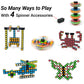 TOSY Magnet Cube 4x4 - 560 Magnets, 70 Blocks, 8 in 1 Toy: Puzzle Cube Game, Creative Building Blocks, Transformable Fidget Spinner, Infinity Cube