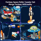 Utbttor 2 in 1 Space Roller Coaster Building Set with Rockets, UFO, Satellites, Space Capsules, Buildable City Park Friends Building Block Toys, STEM