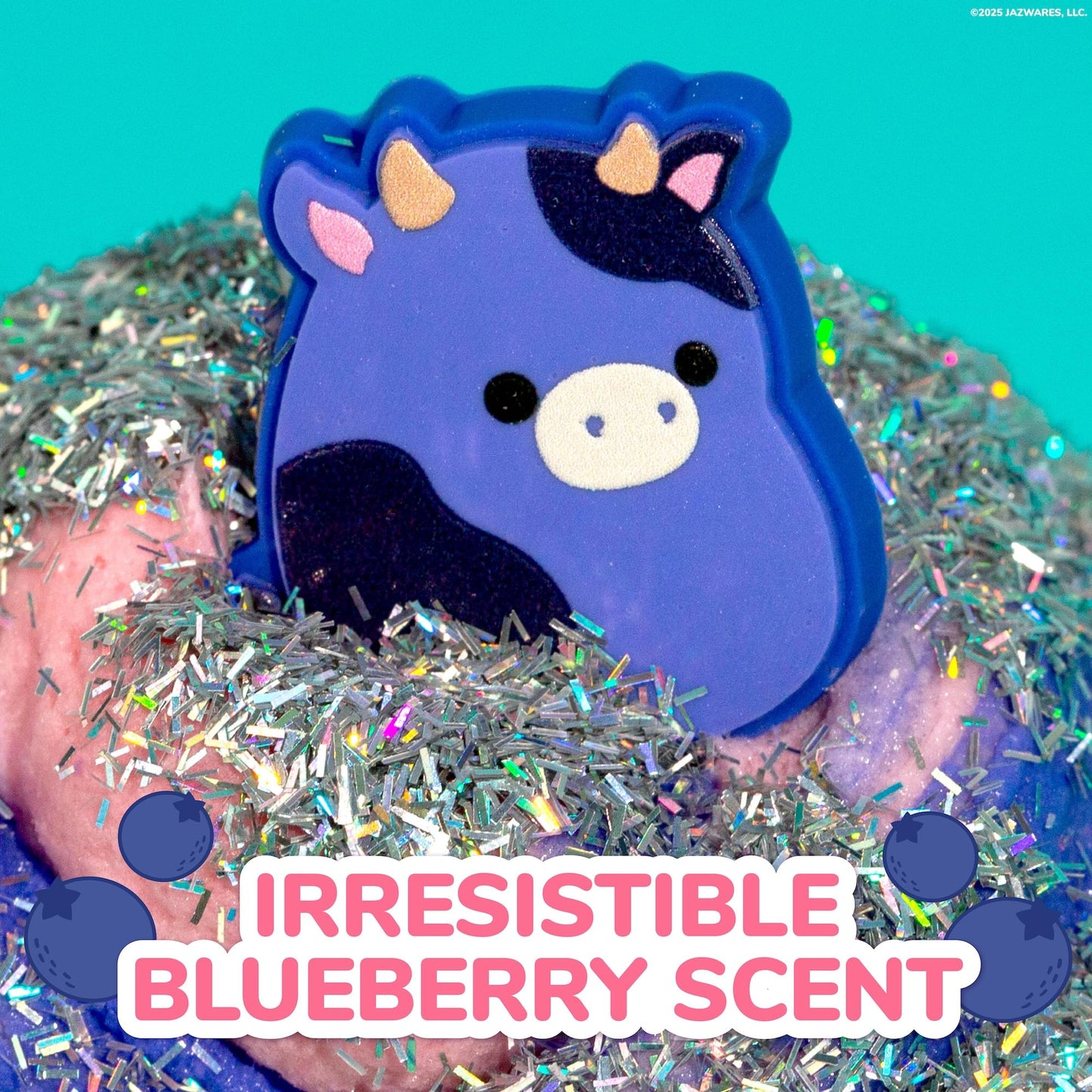 Original Squishmallows Scented Slime Jar, Blueberry, Ingrid the Cow