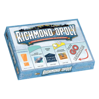 Late for The Sky Richmond-Opoly City Board Game - Family Strategy Fun, Virginia Theme, Ages 8+, 2-6 Players, Classic or 1-Hour Play, Ideal Gift