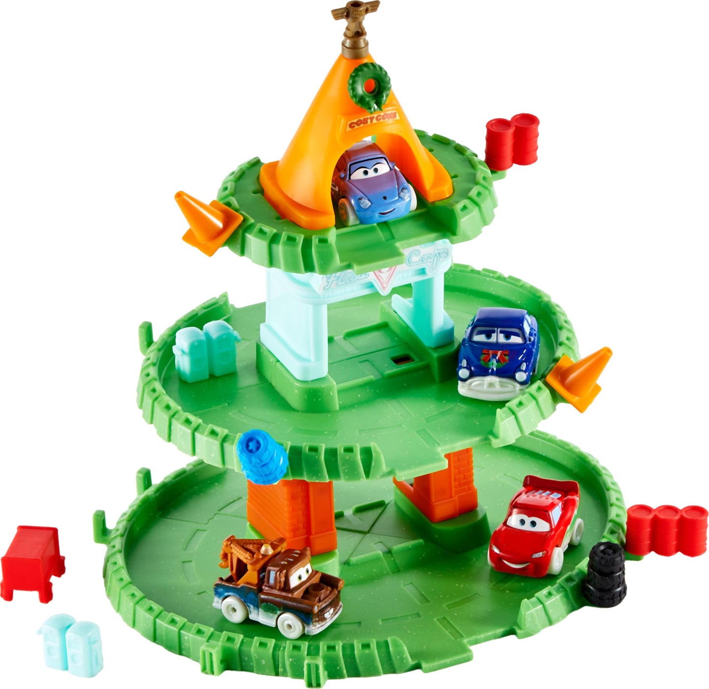 Mattel Disney Pixar Cars Mini Racers Advent Calendar, 25 Surprises Include 4 Mini Toy Cars & Reconfigurable Playset