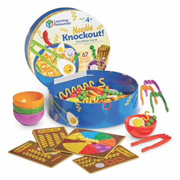 Learning Resources Noodle Knockout Fine Motor Game - Games for Kids Ages 4-8, Toddler Board Game, Educational Matching Kids Games, Preschool