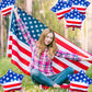 10 Pieces 18 Inches American Flag Star Foil Balloons, Patriotic Red, White, and Blue Mylar Star Shaped Balloons for 4th of July, Independence Day