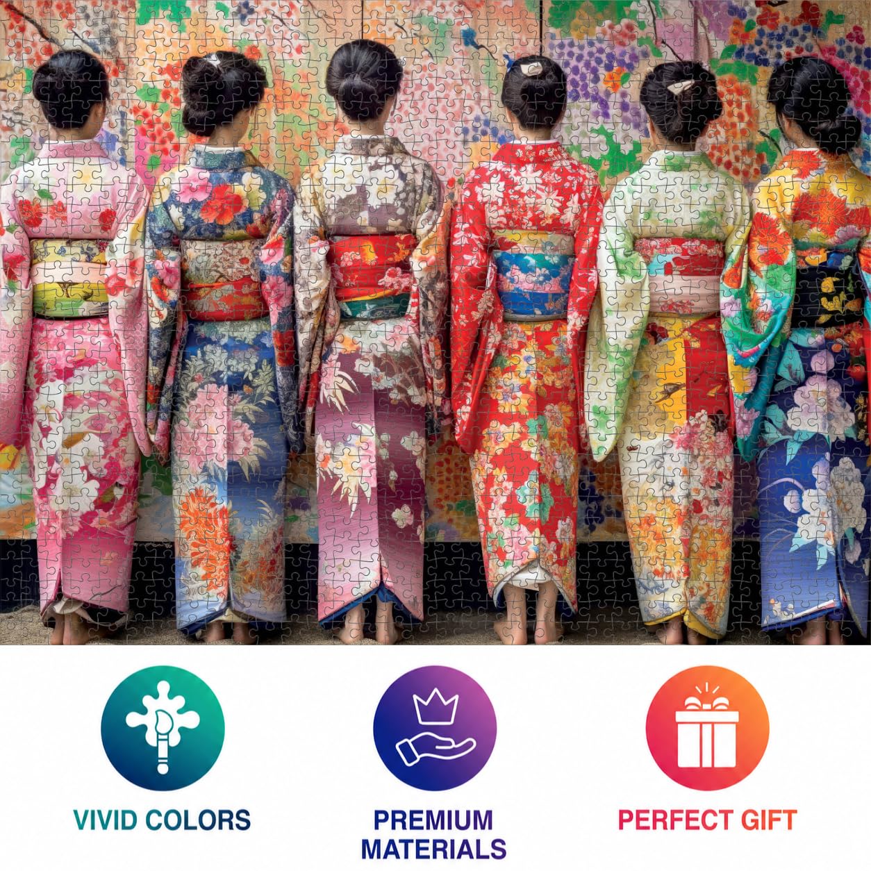 Cross & Glory | Jigsaw Puzzles for Adults | Elegant Kimono Beauties