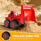 Beestech Construction Toys, Friction Powered Excavator Loader Truck Vehicles, Beach Sand Sandbox Toys for 3, 4, 5 Years Old Boys Kids Girls (2 Pack)