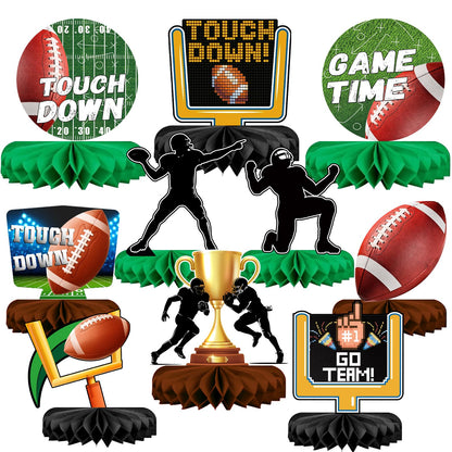 Football Party Table Decorations | Football Birthday Honeycomb Centerpieces Table Toppers | Game Day Party Table Decor Centerpiece Ornaments Supplies