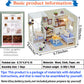 KOOMEKI Miniature Dollhouse DIY Set with Decoration Furniture and LED Lights, Kitten Diary Style, 1;24 Scale DIY Dollhouse with English Instructions