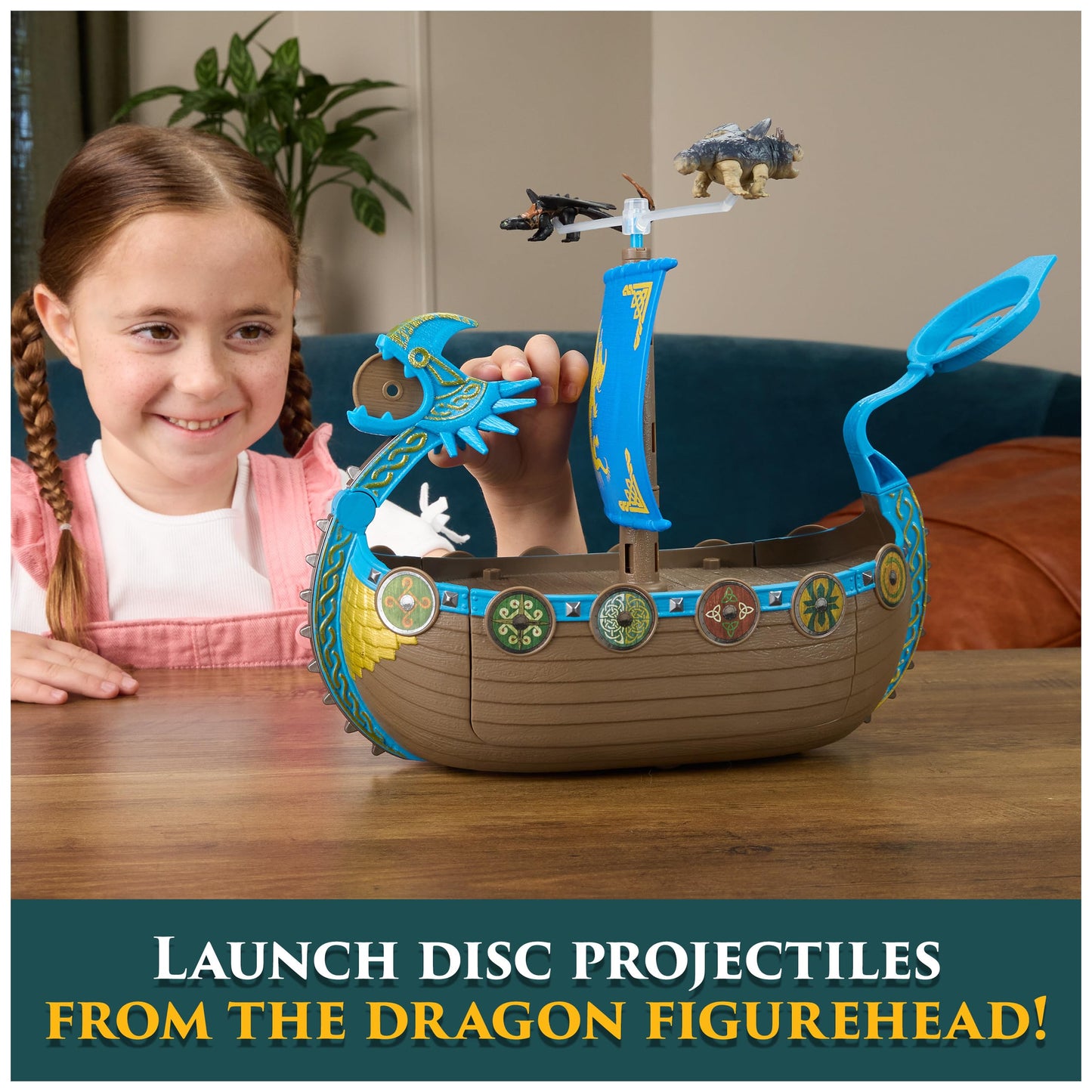 DreamWorks Dragons Transforming Viking Battle Ship Toy Figure Playset
