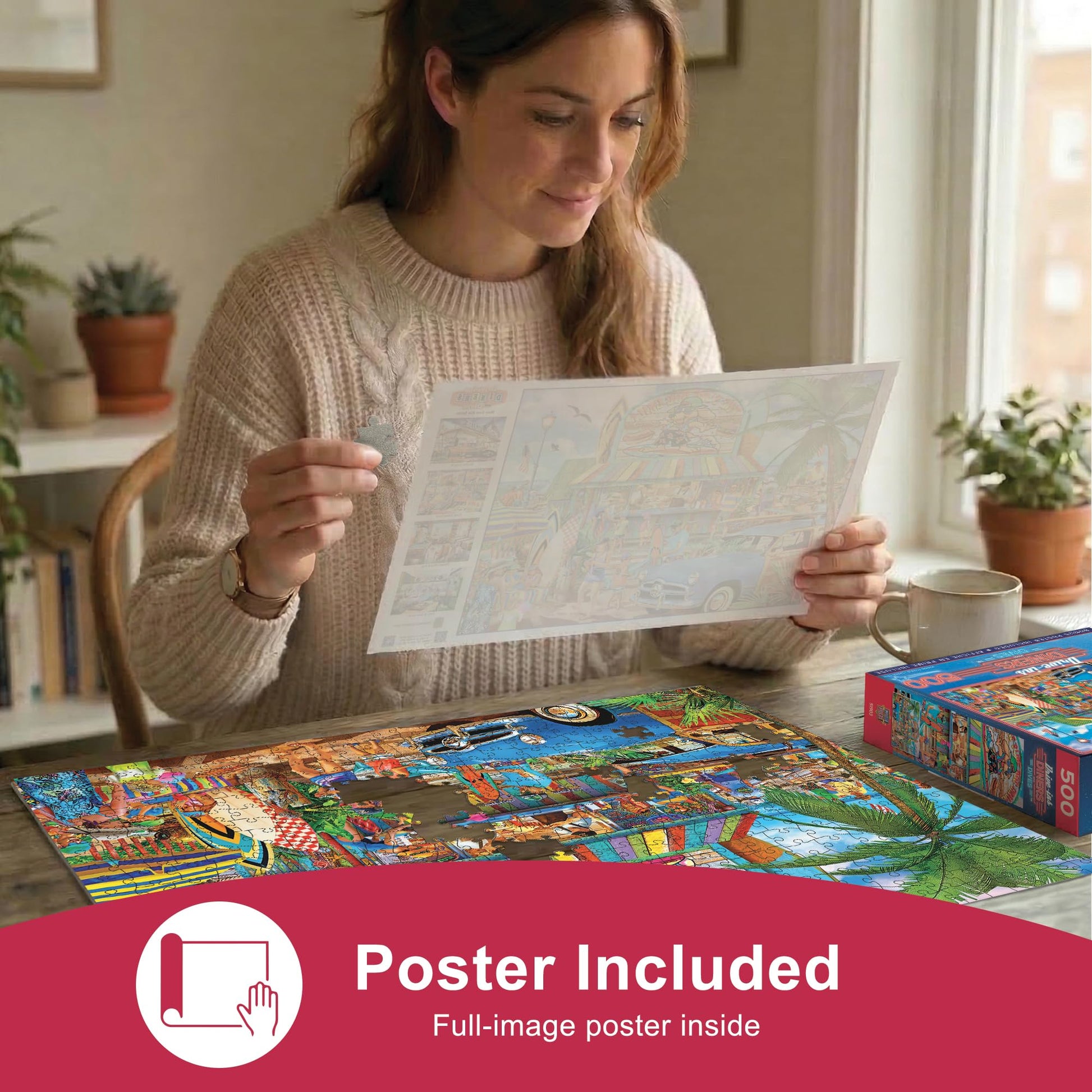 MasterPieces 550 Piece Jigsaw Puzzle For Adults and Family - The Surf Dog Grill - 18"x24"