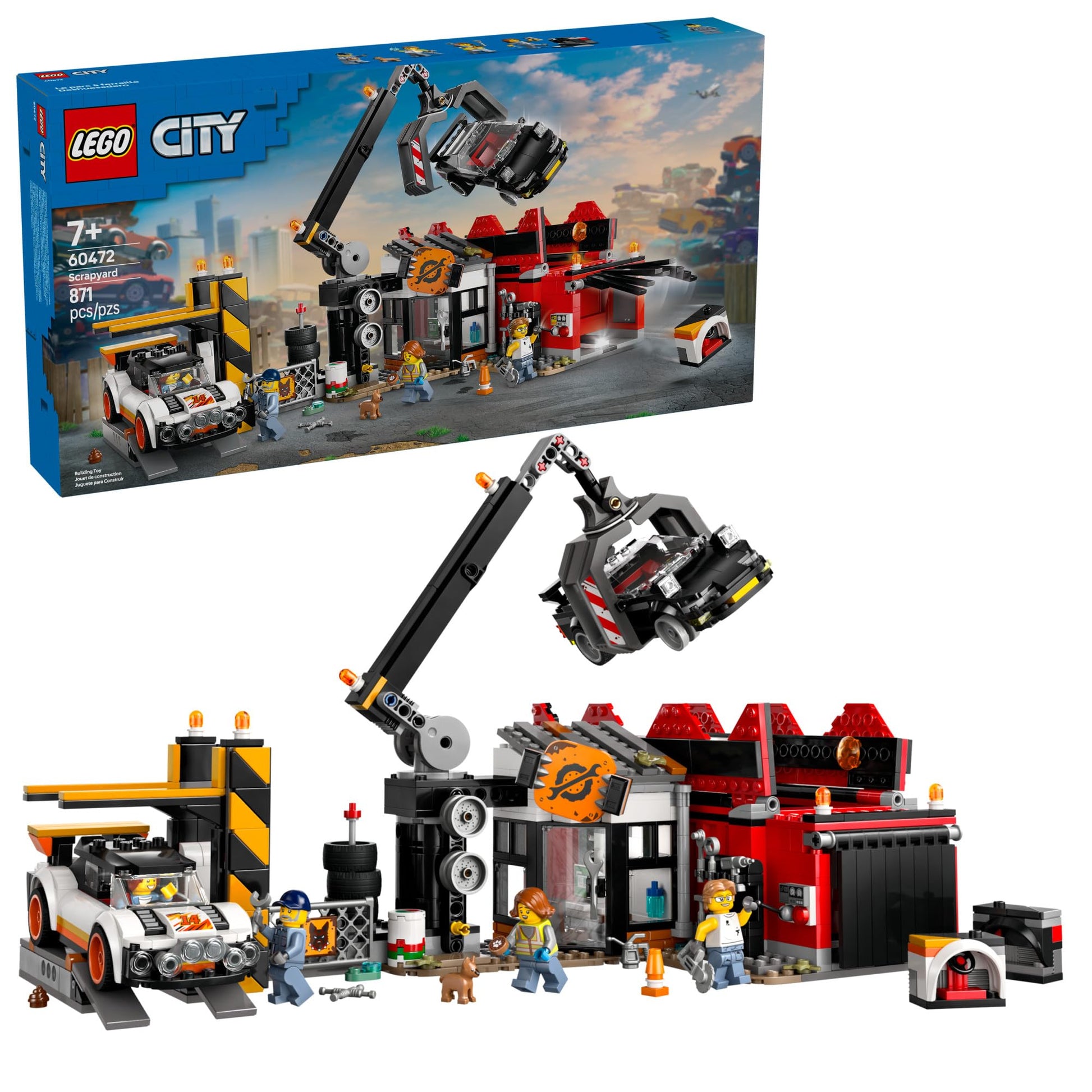 LEGO City Scrapyard with Cars - Building Toy Figures and Playset for Kids, Boys and Girls, Ages 7+ - Learning and Educational Toy for Pretend Play -