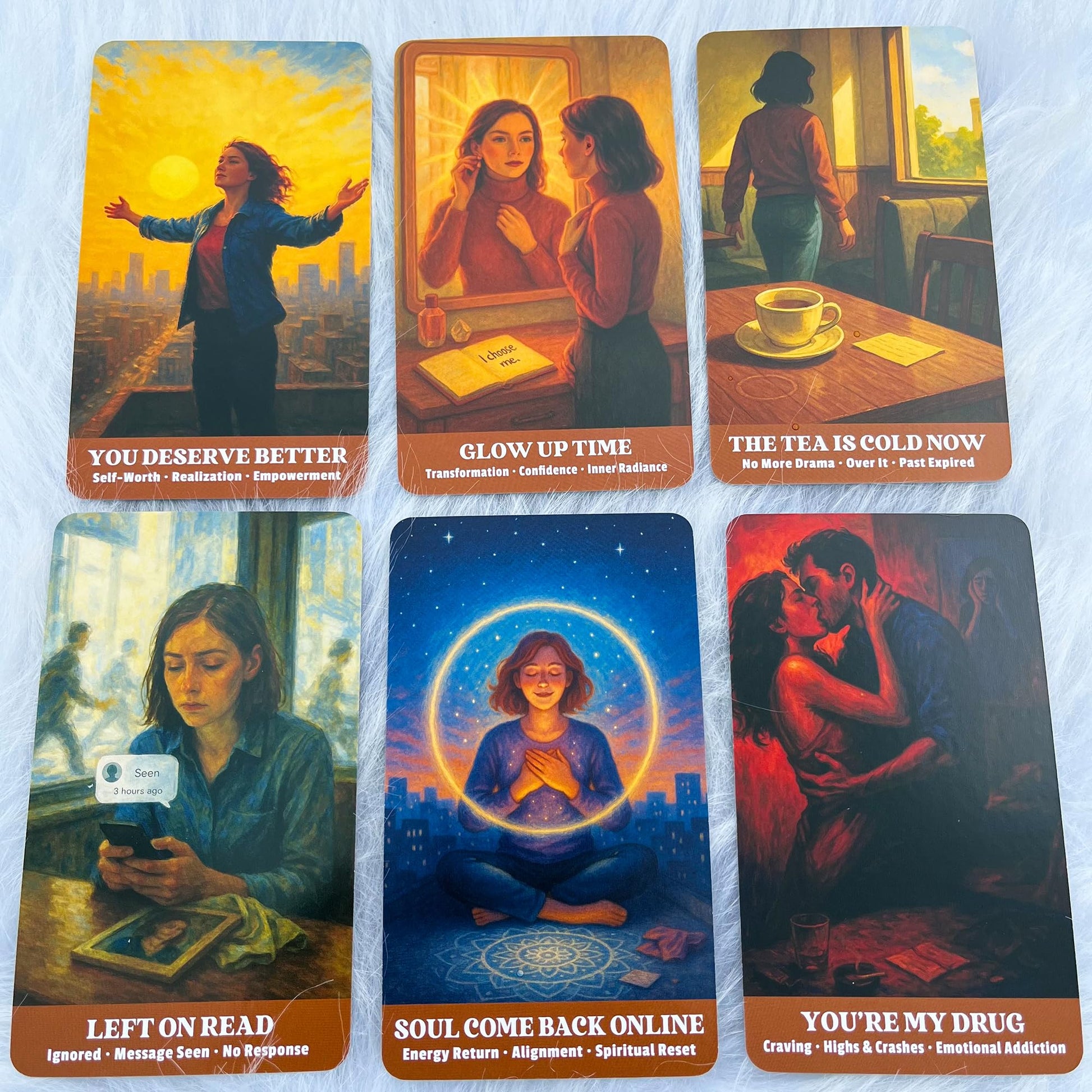 Messy Truth Oracle, Oracle Cards for Beginners, 54 Cards Deck for Love Relationship Clarity, Emotional Healing and No-Contact Reflection