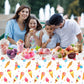 Ice Cream Party Decorations Tablecloth - 2 Pcs Ice Cream Table Cloth, Disposable Plastic Rectangle Summer Icecream Themed Table Cover for Kids