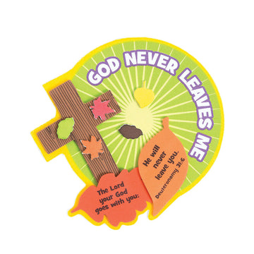 Fun Express God Never Leaves Me Magnet Craft Kit - Magnets for Kids' Crafts & Family Activities - Perfect for Creative Fun at Home Religious Events