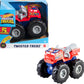 Hot Wheels Monster Trucks Twisted Tredz Vehicles, Creature-Themed 1:43 Scale Toy Truck with Pull-Back Motor & Giant Wheels, Gift for Kids Ages 3 Years