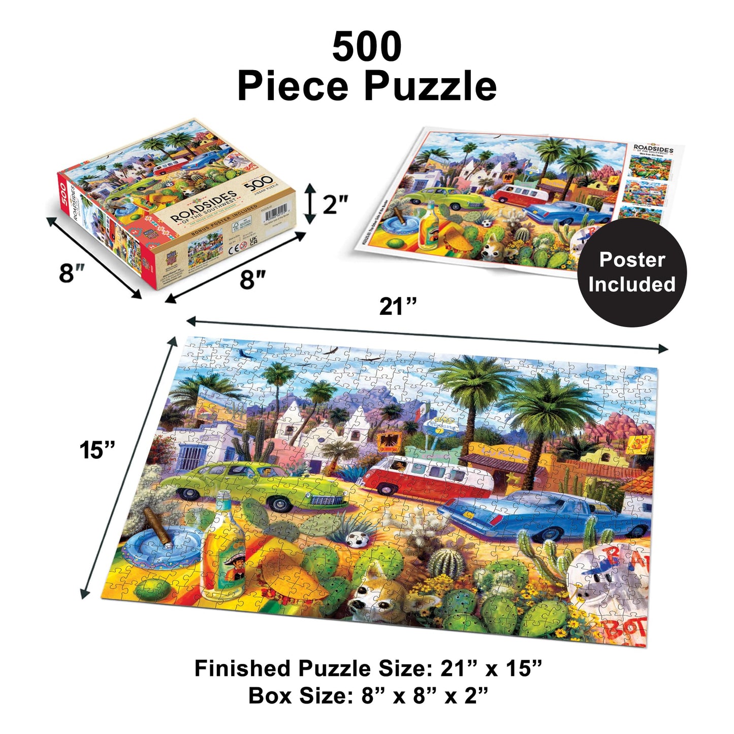 MasterPieces 550 Piece Jigsaw Puzzle for Adults and Family - The Other Side of The Border - 18"x24"