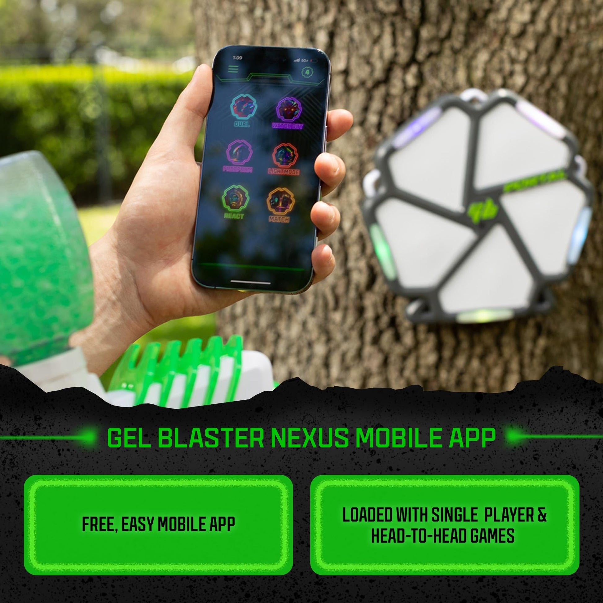 Gel Blaster Portal Smart Target System with Included App - Target System with Responsive LED Panels for 10 Plus Interactive & Multiplayer Games