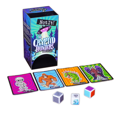Not It! Cryptid Hunters - Fast-Paced Dice & Card Game for Kids & Families | Bigfoot, Mothman & Alien-Themed Matching Game | Ages 6+ | 2-6 Players |