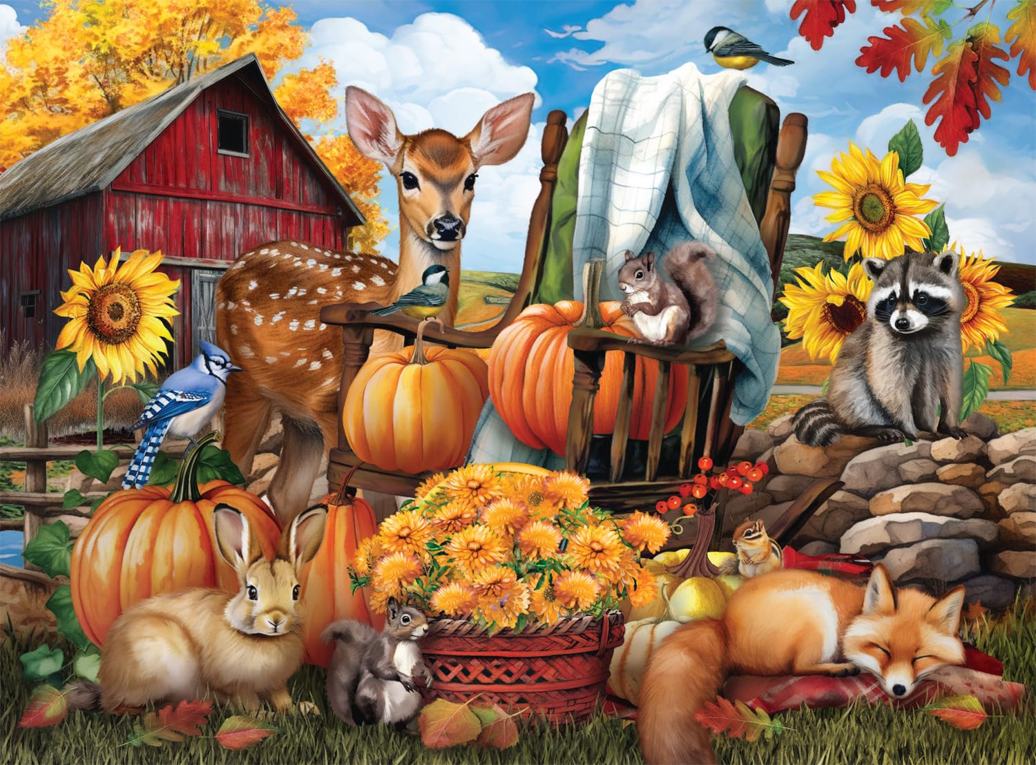 Buffalo Games - Autumn Animals - 1000 Piece Jigsaw Puzzle for Adults