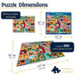 White Mountain 500 Piece Jigsaw Puzzle Fun Animal Collage, Dog Stamps