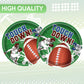 Cekivina 20Pcs 9 Inch Football Plates, Football Party Supplies Tableware Large Paper Plates Kit Disposable Plate Set, for Team Party, Kids Birthday