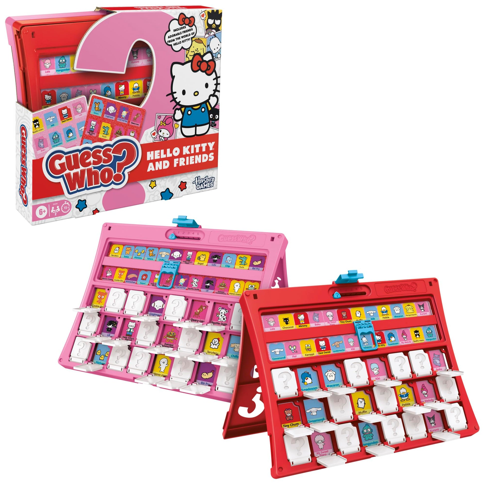 Hasbro Gaming Guess Who? Hello Kitty and Friends Edition Game | Officially Licensed Sanrio Games for Kids | 2 Players | 15 Mins. | Travel Friendly |