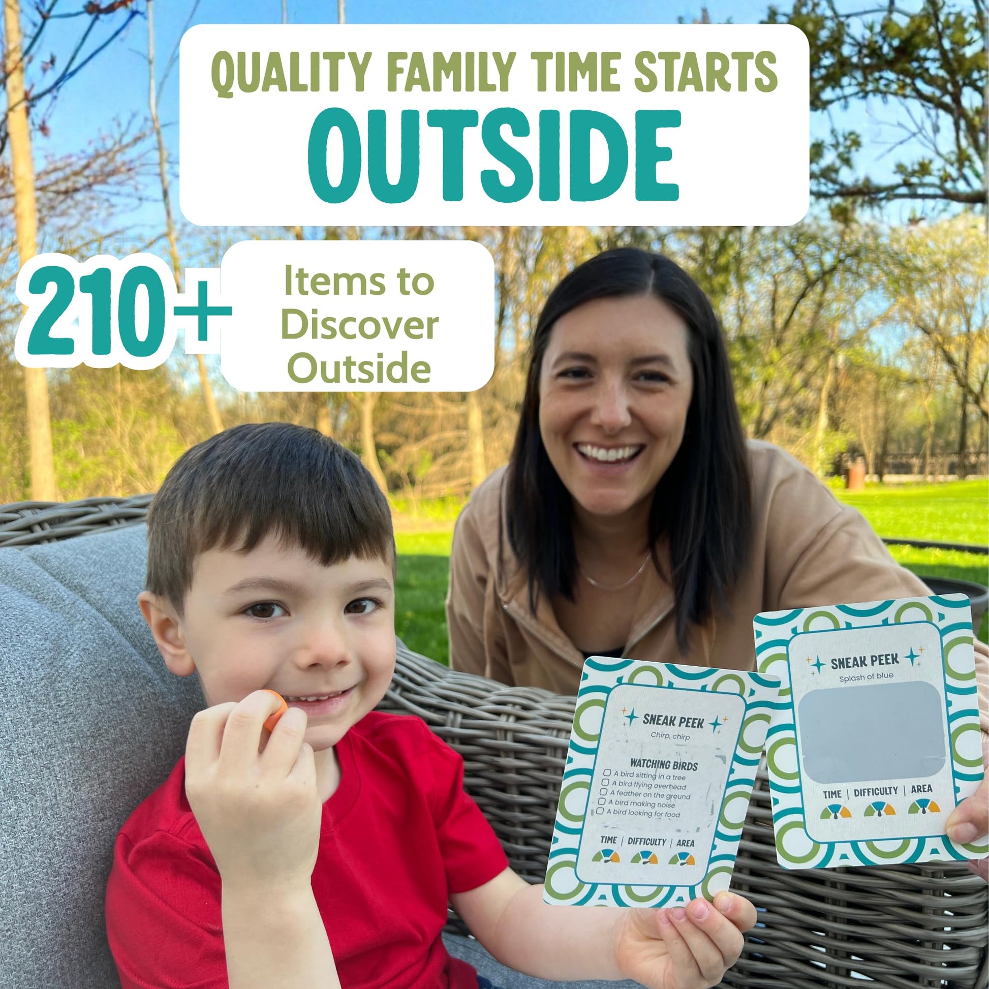 Scratch 'Ems Scavenger Hunts | 42 Scratch Off Adventure Cards - Outdoor Scavenger Hunt for Kids & Families | All Season, Reusable Scratch-Off Cards