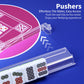 czzwak Mahjong Rack with Pushers, 4-Piece Premium Acrylic Mahjong Racks with Built-in Pushers & Rotating Bases - Crystal-Clear Set for Easy Play
