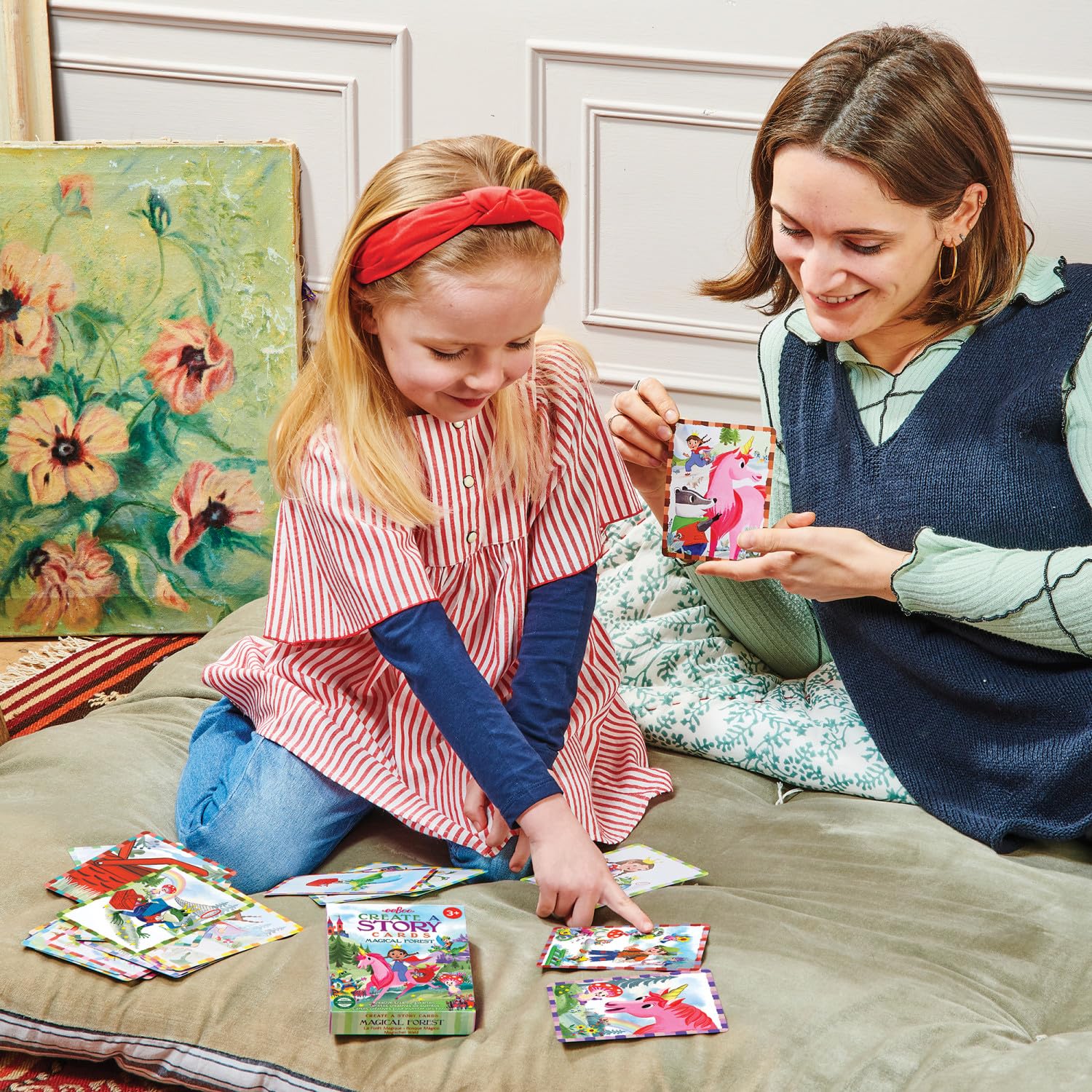 eeBoo: Magical Forest Create a Story Pre-Literacy Cards, 36 Cards with Colorful Characters, Encourages Imagination, for Ages 3 and up