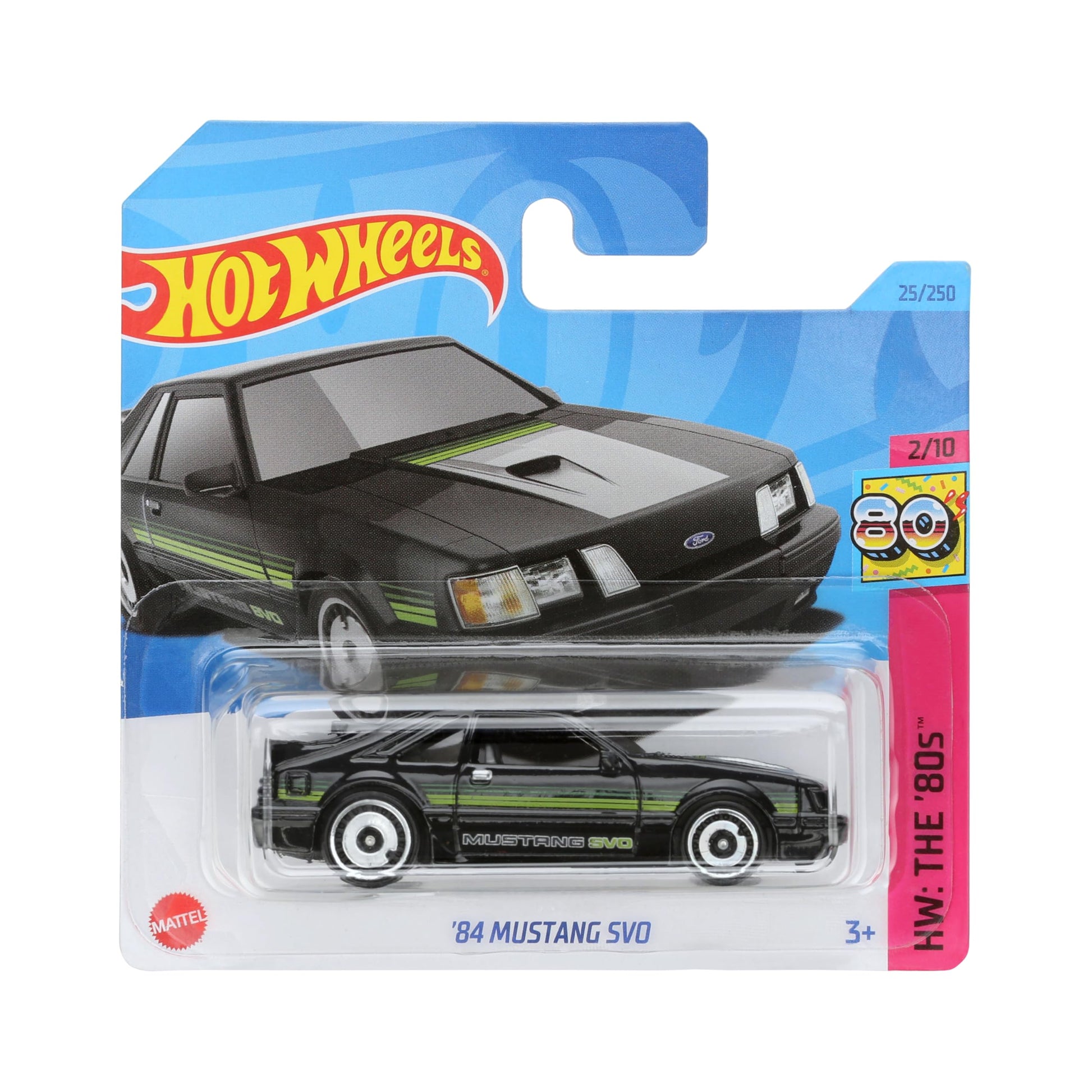 Hot Wheels '84 Mustang SVO, The '80s 2/10 [Black/Green] 25/250