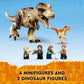 LEGO Jurassic World T. rex & Atrociraptor Dinosaur Breakout 76948 Dino Toy Set, Gift Toys for Kids Age 8 Plus with 4 Minifigures, Market and Truck,