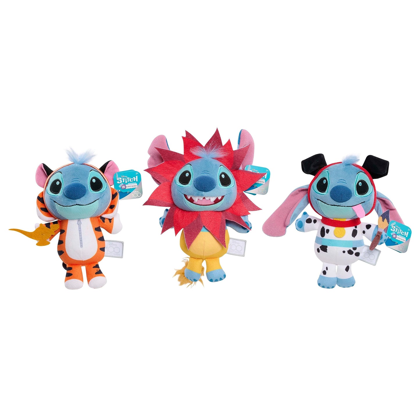 Disney100 Years of Wonder Stitch as Pongo Small Plushie Stuffed Animal, Kids Toys for Ages 2 Up by Just Play