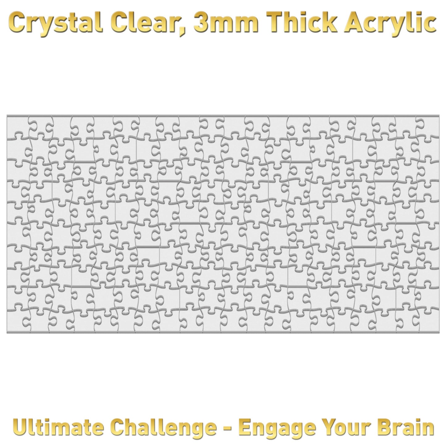 Funwares ImPuzzable Clear Acrylic Puzzle, 200 Pieces, Impossible Jigsaw