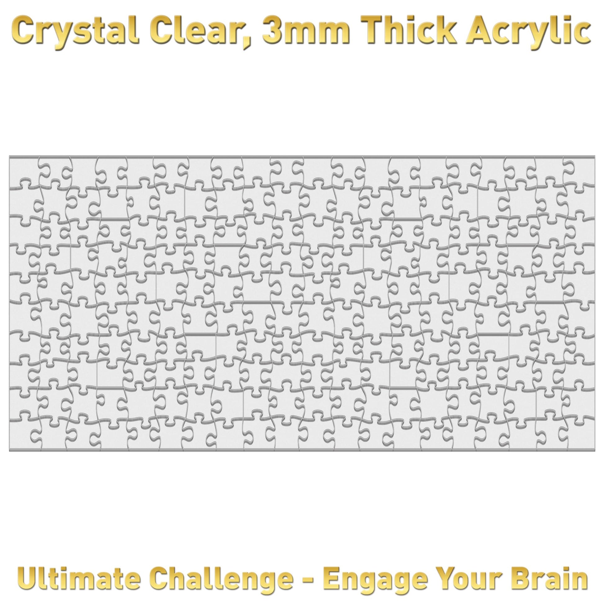Funwares ImPuzzable Clear Acrylic Puzzle, 200 Pieces, Impossible Jigsaw