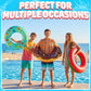 Kids Inflatable Pool Floats (3-Pack) Swim Rings for Pool & Beach Fun