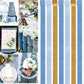 Light-Dusty Blue Gold Party-Decorations Streamers - 9 Rolls Birthday Baby Bridal Shower Wedding Crepe Tissue Paper Streamer Bachelorette Engagement